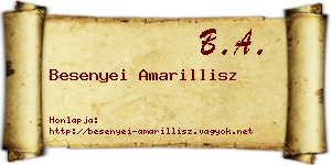Besenyei Amarillisz névjegykártya